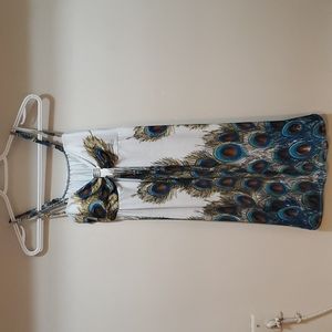 Ladie's summer dress peacock design